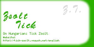 zsolt tick business card